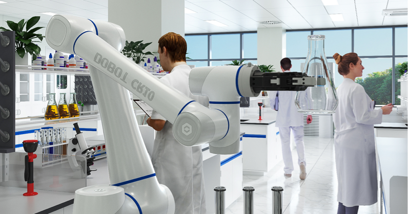 越疆科技,越疆,越疆機器人,越疆官網,dobot,協作機器人,越疆協作機器人,協作機械臂,協作機械手,自動化機械臂,協作機器人品牌,協作機器人制造商,協作機器人研發,具身智能機器人,協作機器人,科研行業應用,樣本收集,樣本運輸,離心處理,化學處理,樣本歸檔,運行效益,安全功能,可靠性認證,化學物品取樣,裝填,重復定位精度,減少實驗傷害,減輕負擔、安全可靠